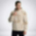Monogram Print Hoodie - Beige