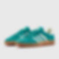 Gazelle Indoor Pure Teal Off White Gold Metallic Trainers