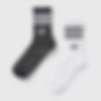 2 Pair 3-Stripes Glitter Crew Socks