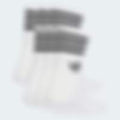 Unisex 3-Stripes Crew Socks 6 Pairs