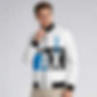 Technical Monochrome Zip Track Jacket
