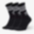 3 Stripe Mid-Cut Crew Socks (3 Pairs)