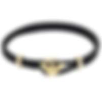 Emporio Armani Leather ID Bracelet Black