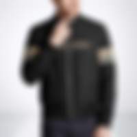 Check Detail Bomber Jacket