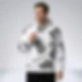All-Over Logo Print Hoodie White