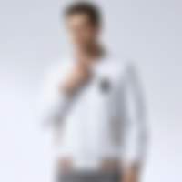 Monogram Striped Bomber Jacket - White